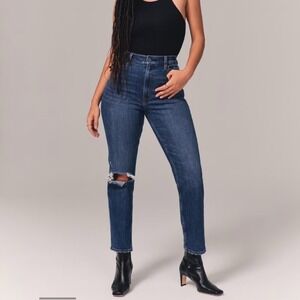NEW Abercrombie & Fitch Ultra High Rise Ankle Straight Curve Love 27/4S